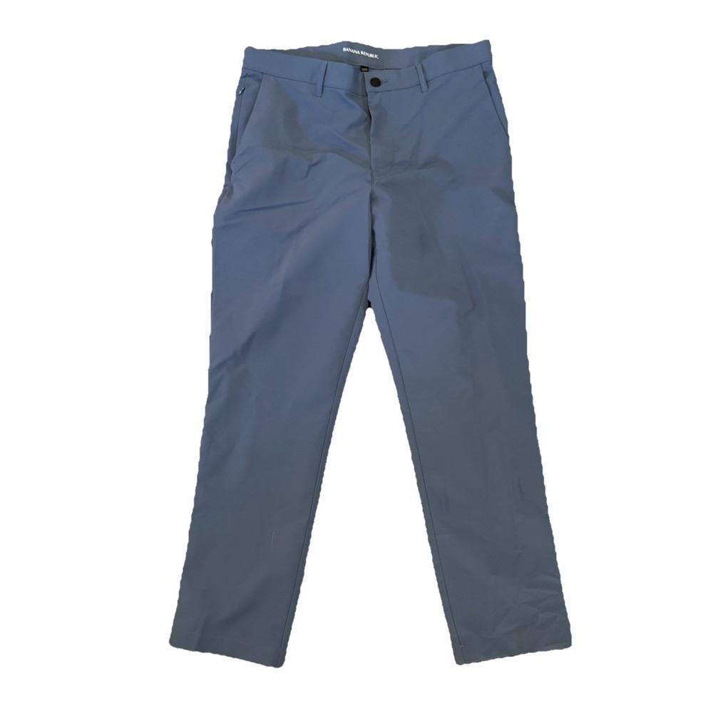 Banana Republic City Pants Mens 34x30 Blue Performance Tech Golf Chino
